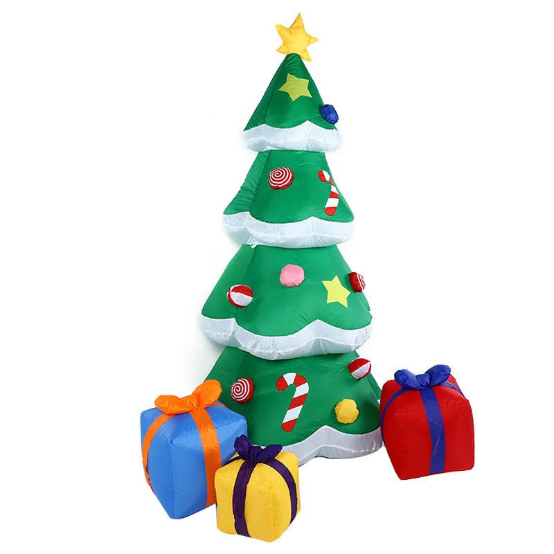 Christmas LED lights inflatable outdoor decor showing Santa, tree, snowman character options