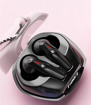 TWS Bluetooth headset with charging bin and cable, in-ear stereo, available in black white pink purple