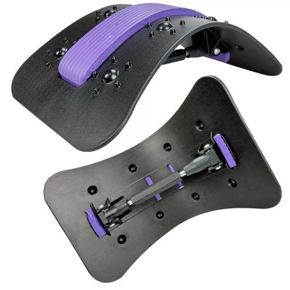 Lumbar Tractor Stretcher in black with acupressure points for back relief