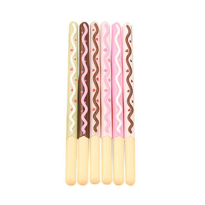 Chocolate bar design gel pen with black ink refill and 0.38mm writing tip