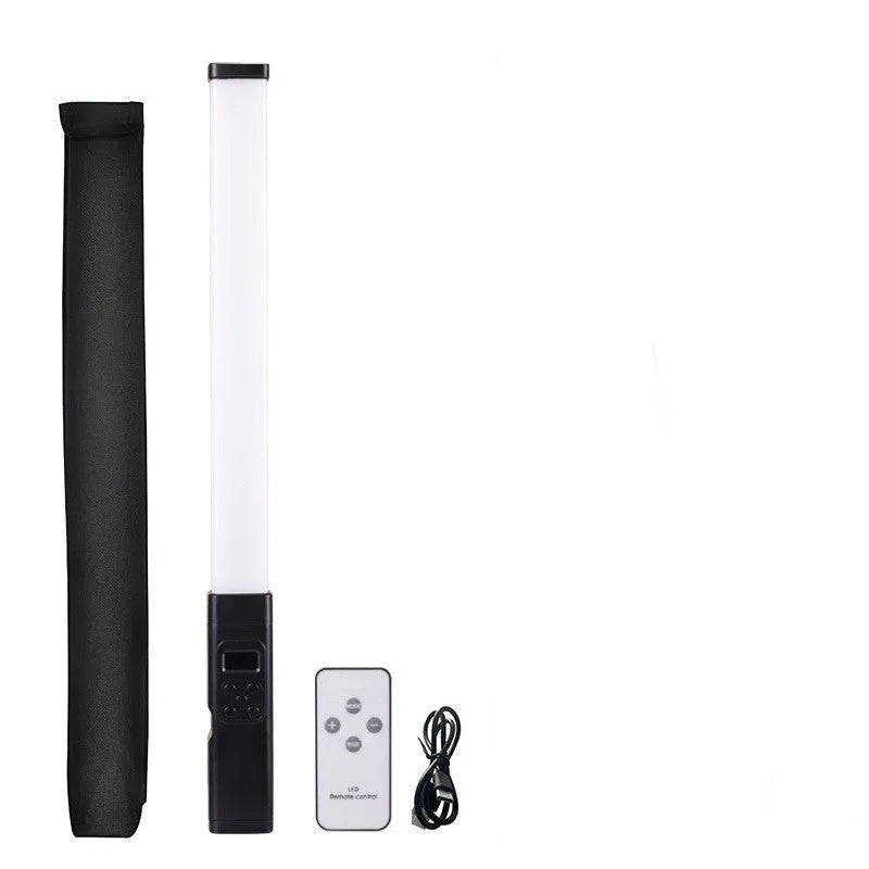 Handheld dual colour temperature LED photography fill light stick with RGB modes and USB charging