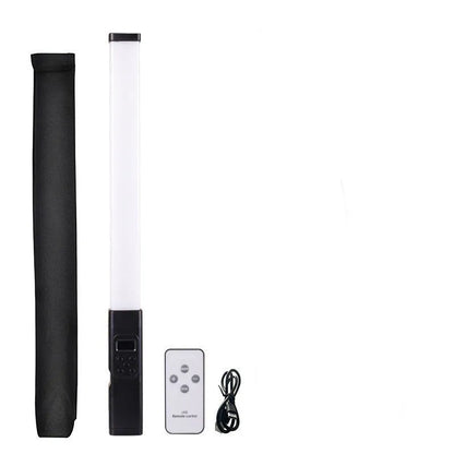Handheld dual colour temperature LED photography fill light stick with RGB modes and USB charging