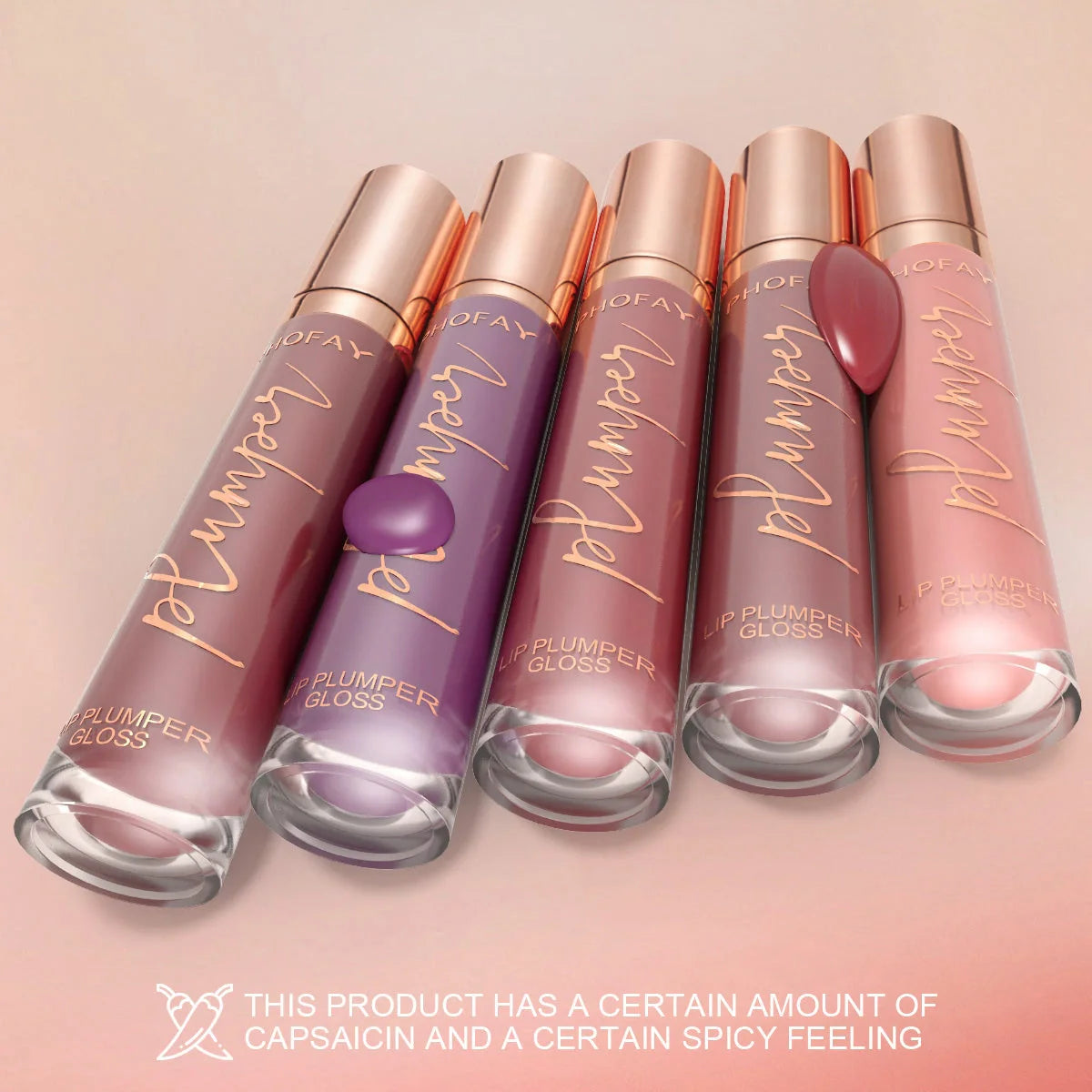 PHOFAY Shiny Lip Plumper Gloss for fuller, glossy lips