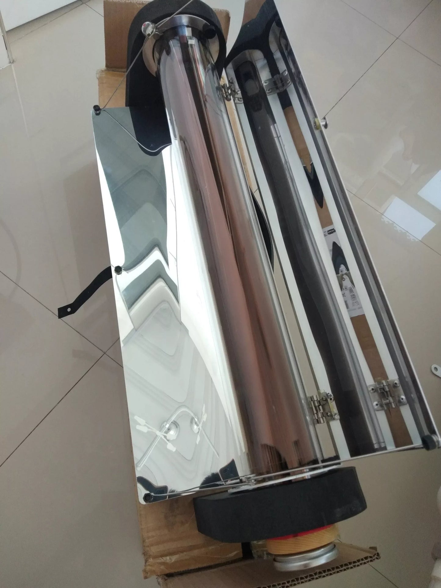 Outdoor Portable Smokeless Vacuum Oven Grill with silver finish and compact design