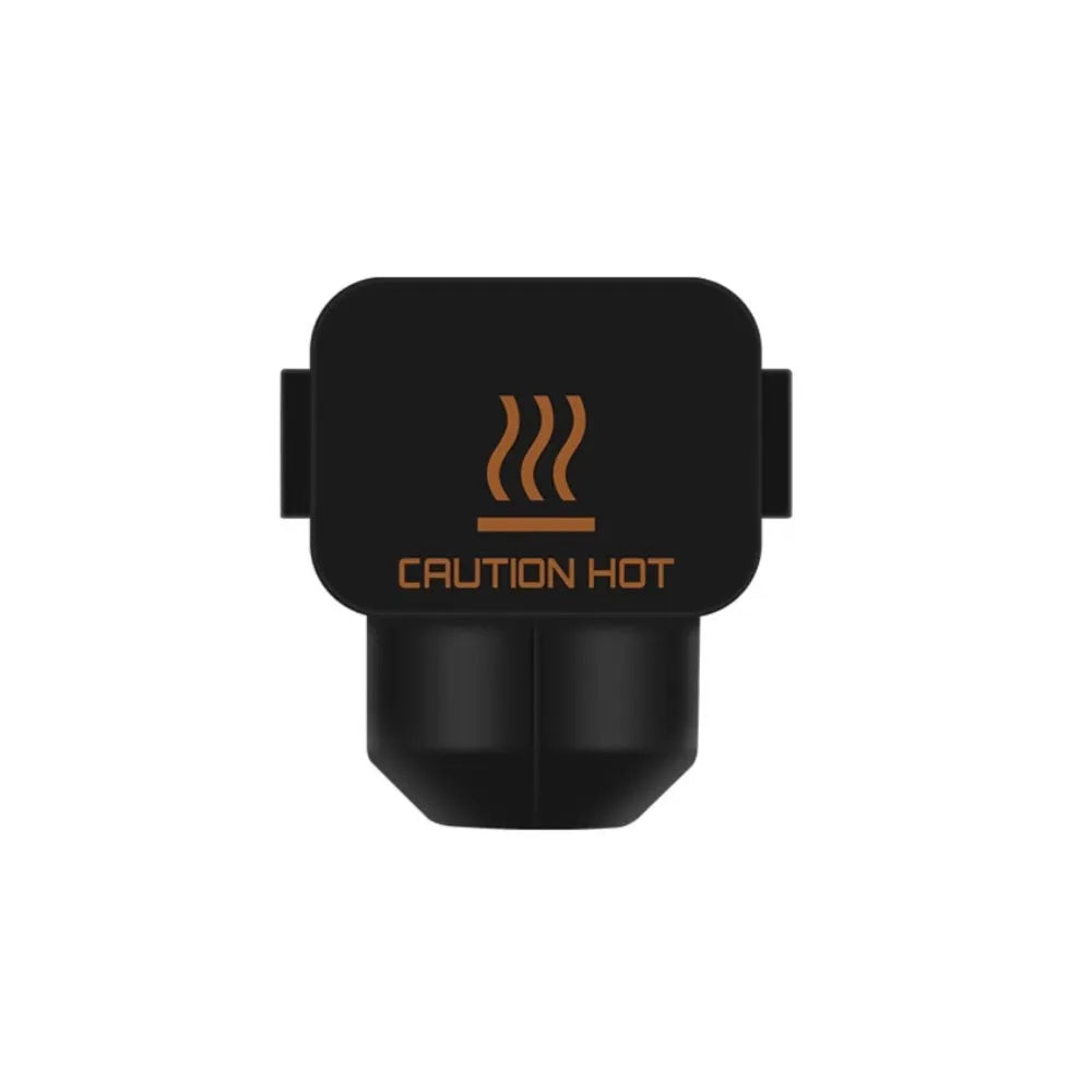 Hardened steel hot end nozzle assembly with black silicone sleeve for Bambu Lab A1 Mini 3D printer