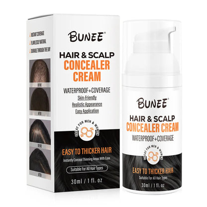 30ml bottle of grey scalp concealer pomade for covering hair thinning areas