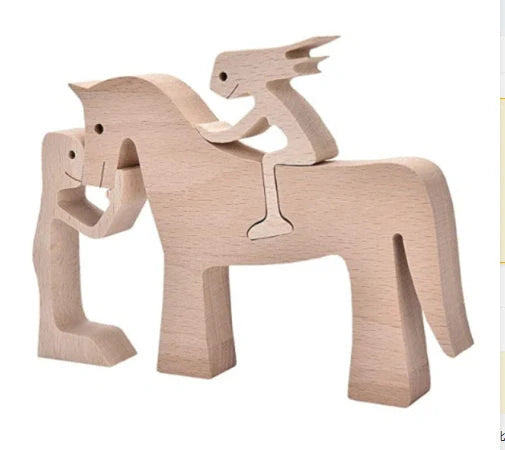 Wooden Nordic Style Animal Ornament for office desk decoration