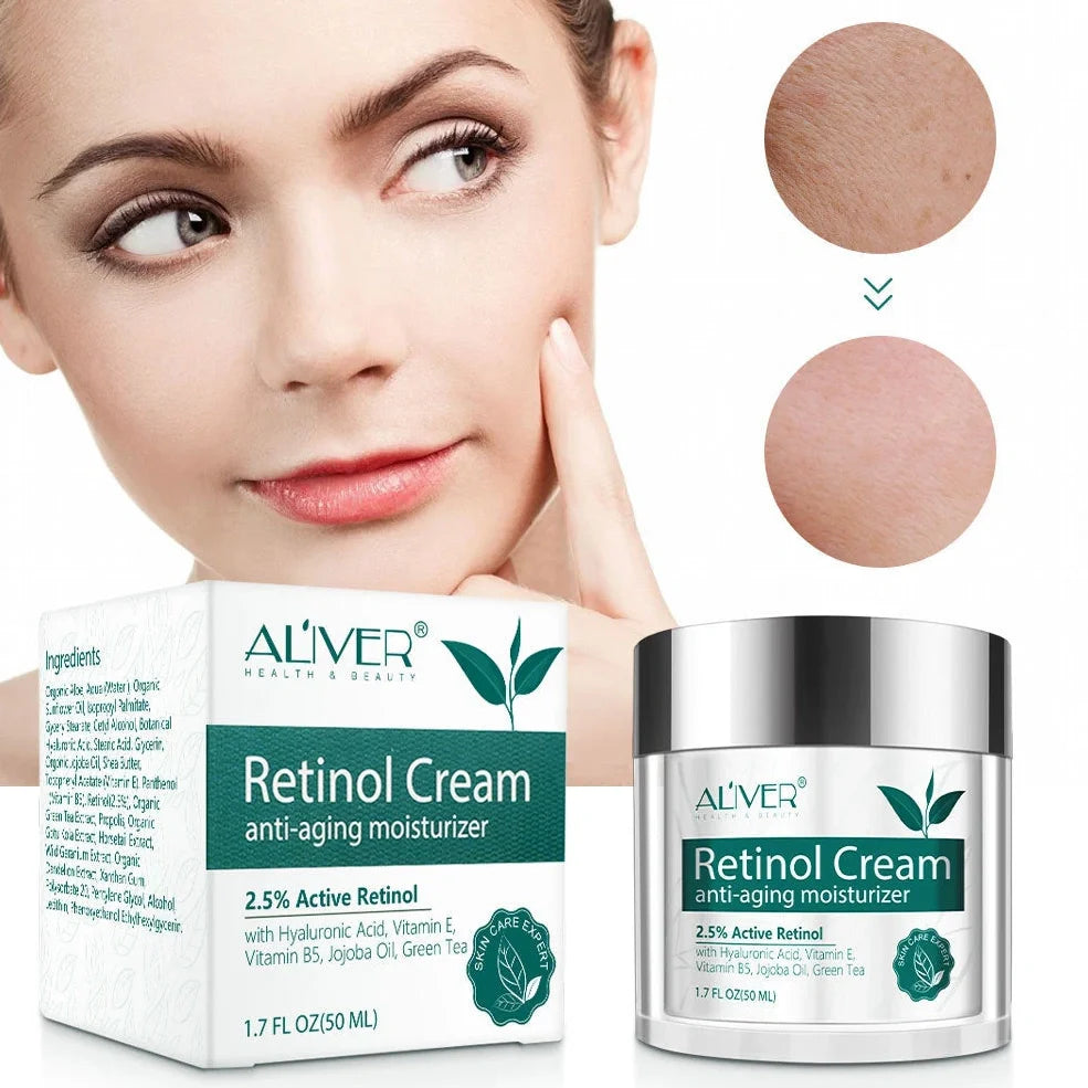 50ml retinol anti-ageing cream with 2.5% retinol and natural botanical ingredients