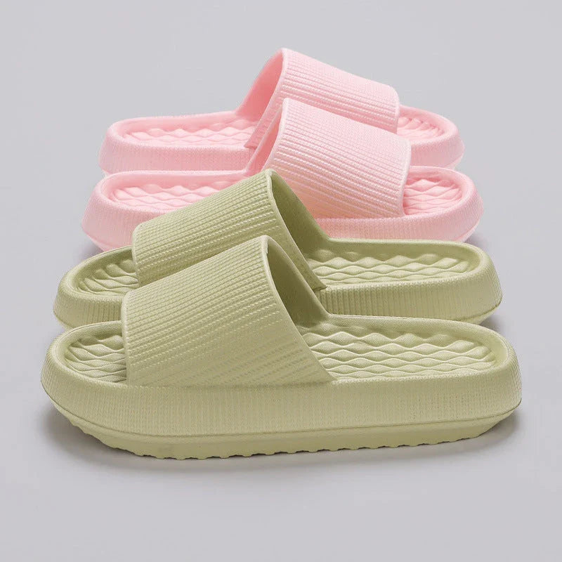 Comfy slip-on sandals with stylish rhombus pattern design, available in various colors and sizes