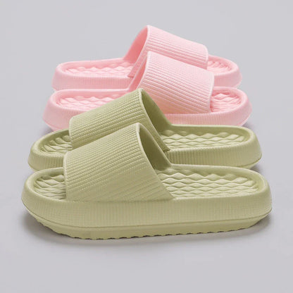 Comfy slip-on sandals with stylish rhombus pattern design, available in various colors and sizes