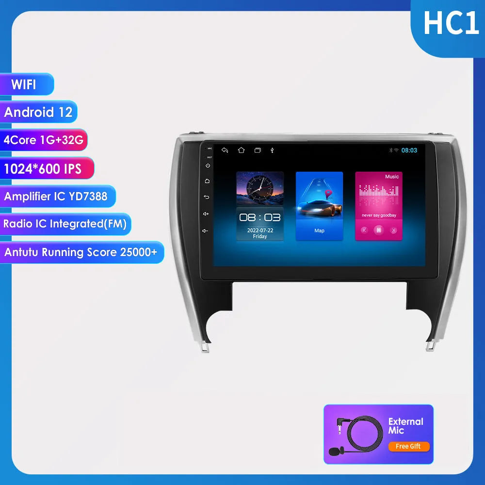 10-inch touchscreen car MP5 navigation system for 2015 Toyota Camry dashboard installation