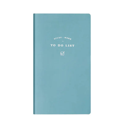 Simple style portable todolist notebook in blue, green, pink, or yellow with PU cover and 96 pages.