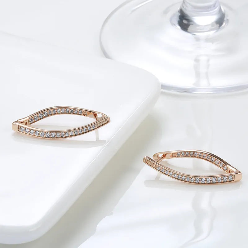 Women's earrings, personalised fashion zircon eardrops, geometric design drop earrings, copper material ear jewellery, ins style statement earrings, one pair per order, colour H0493