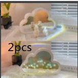 DIY Tulip Night Lamp with LED lights and decorative mirror in pink, purple, and blue