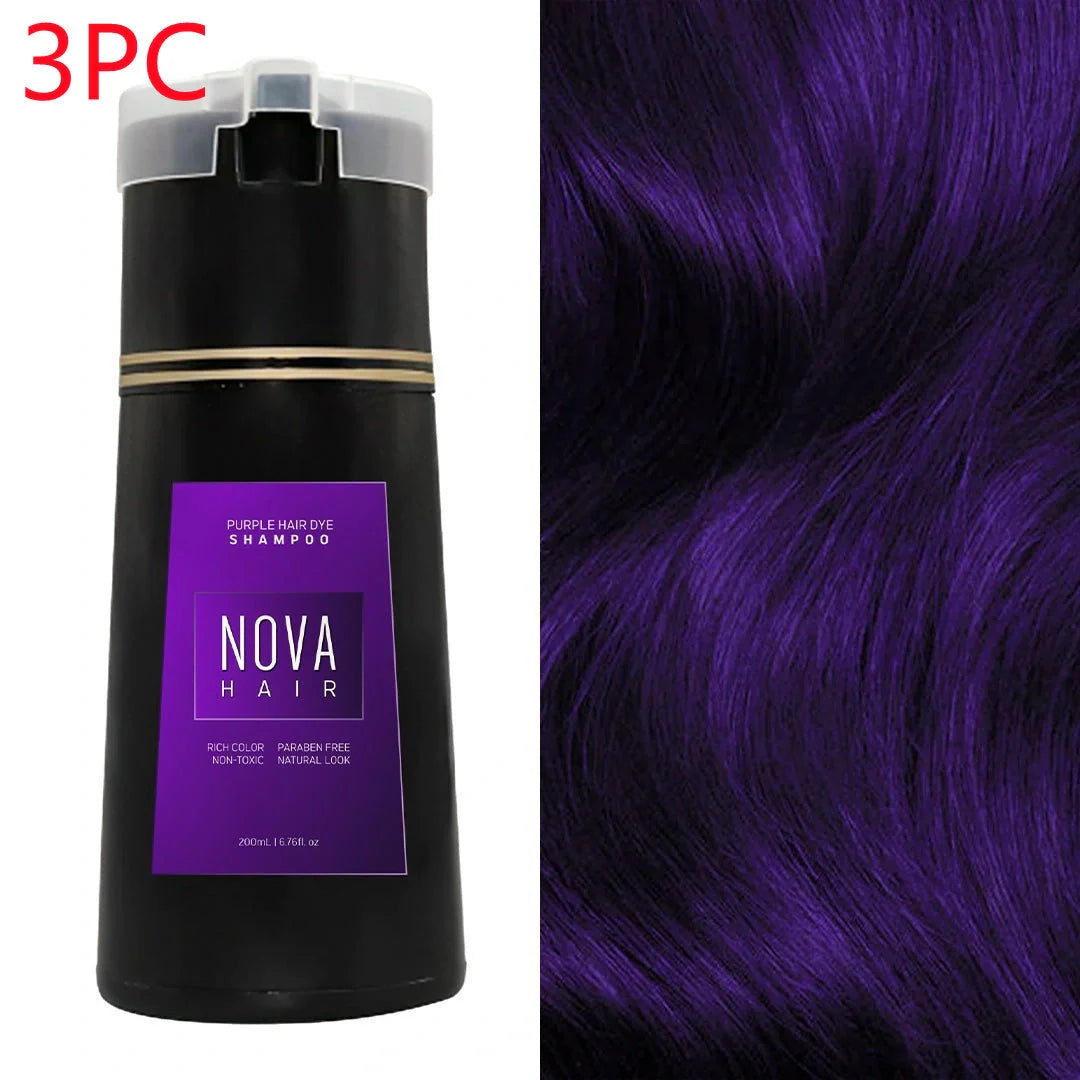 Natural 3-in-1 Hair Dye Shampoo for fast, lasting color and hair care