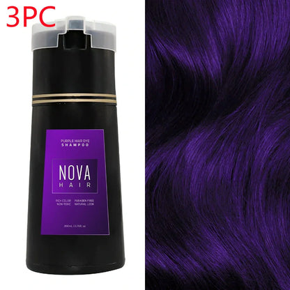 Natural 3-in-1 Hair Dye Shampoo for fast, lasting color and hair care