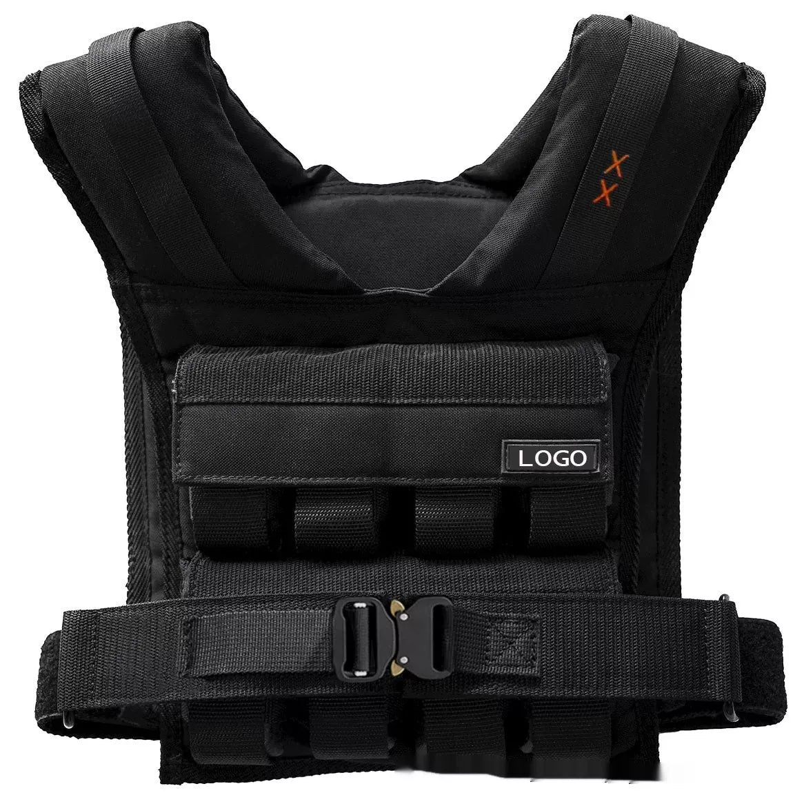 Adjustable Weight Vest for tactical training and outdoor running in black
