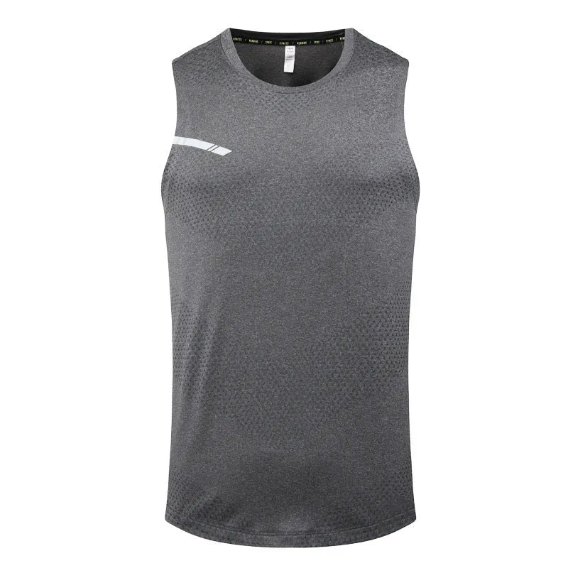 Men's solid colour quick-drying outdoor sports top in chemical fibre blend fabric