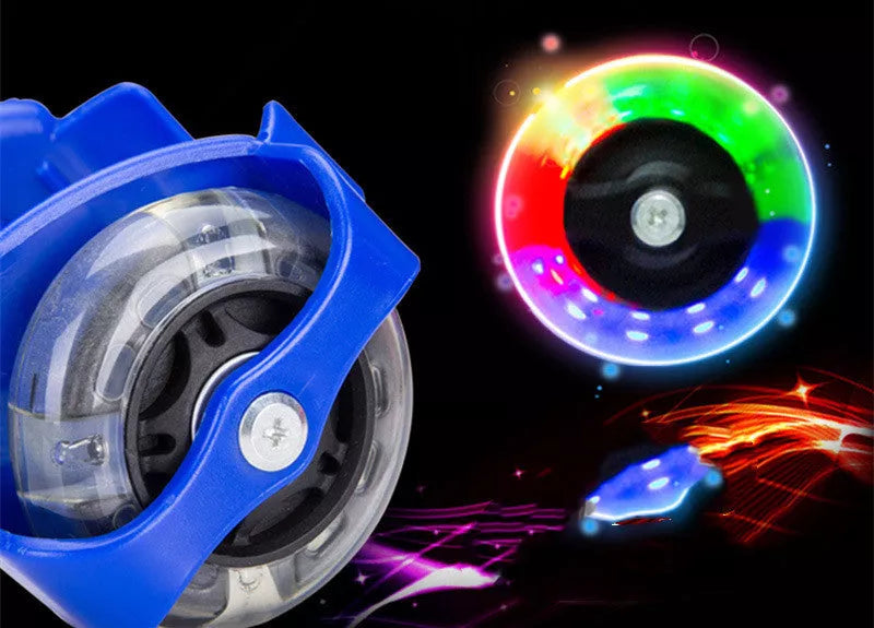Children's luminous roller skates in three colors for safe evening skating