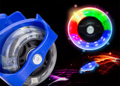 Children's luminous roller skates in three colors for safe evening skating