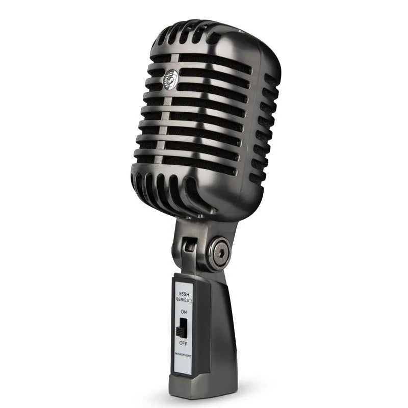 Retro condenser microphone in FG2 colour with cardioid design for wireless karaoke and recording