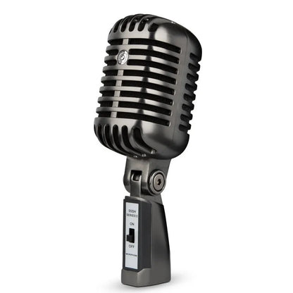 Retro condenser microphone in FG2 colour with cardioid design for wireless karaoke and recording