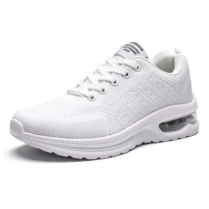 Casual Flyknit running shoes with mesh uppers and PU sole in various colours
