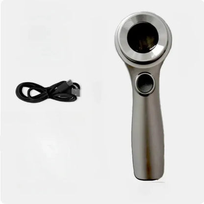 Black or silver jewelry tobacco alcohol appraisal magnifying glass with optical glass lens and USB-C cable