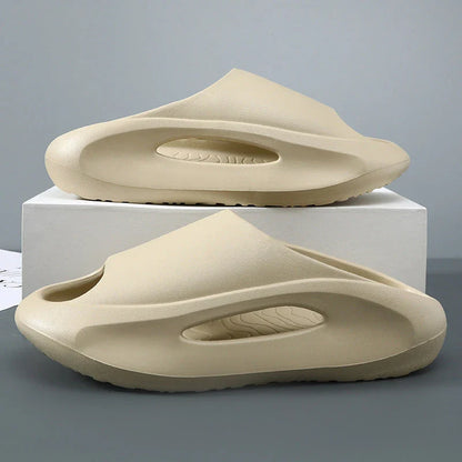 Stylish and comfortable unisex slippers with a unique hollow design, perfect for summer beach and casual wear