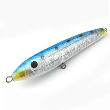 Handmade wood fishing lure for sea and boat fishing with realistic bionic design