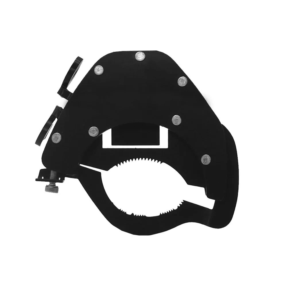 Stainless steel motorcycle throttle lock device for universal handlebar mounting