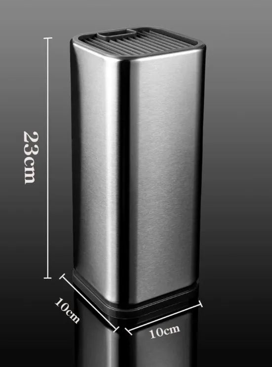 Stainless steel kitchen tool holder with detachable bottom for knives and utensils