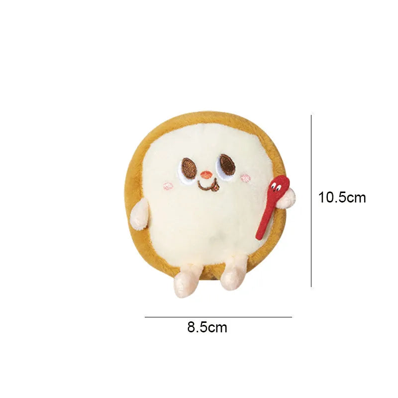 Soft kitten teething chew toy in food-themed hamburger chicken leg bread fries or hot dog design