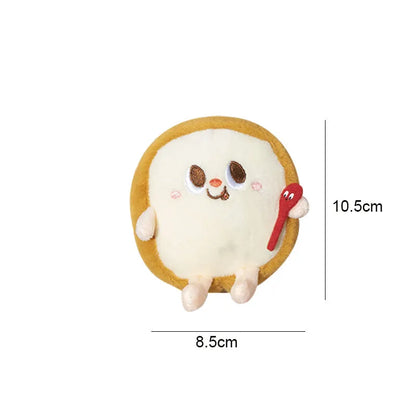 Soft kitten teething chew toy in food-themed hamburger chicken leg bread fries or hot dog design