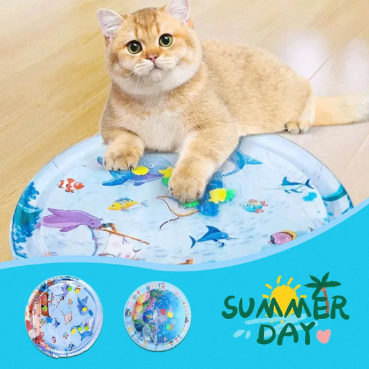 Cooling Pet Water Bed Cushion with vibrant designs for pets and children to enjoy refreshing relief from summer heat