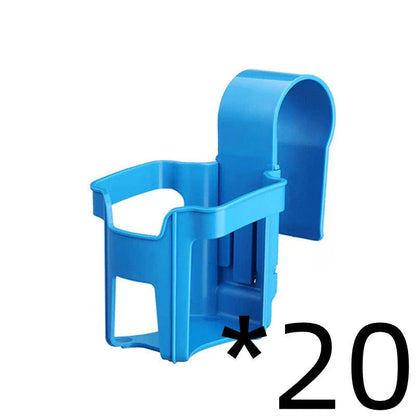 Poolside drink holder made of durable ABS plastic, designed to securely hold beverages near the pool edge