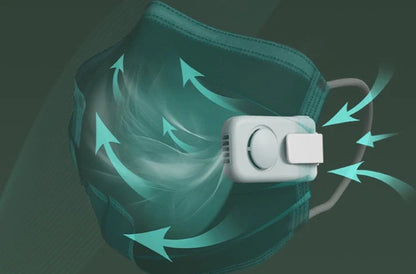 Mini portable mask fan with charging case for outdoor cooling
