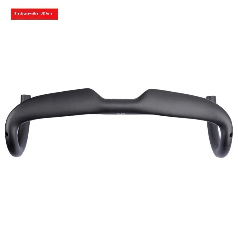 Carbon fibre road bike drop handlebar in black grey silver with width options 400mm 420mm 440mm