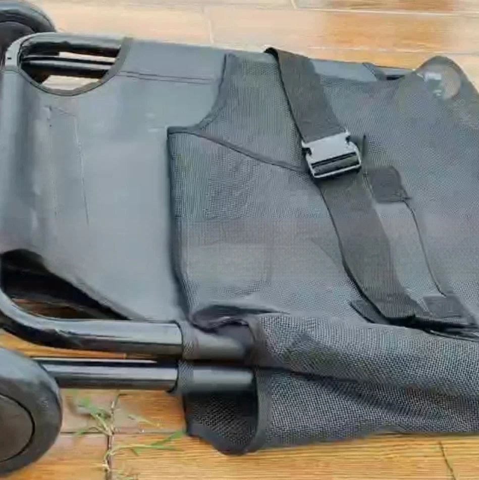 Black aluminium alloy foldable pet stretcher with 120cm length for dog emergency transport