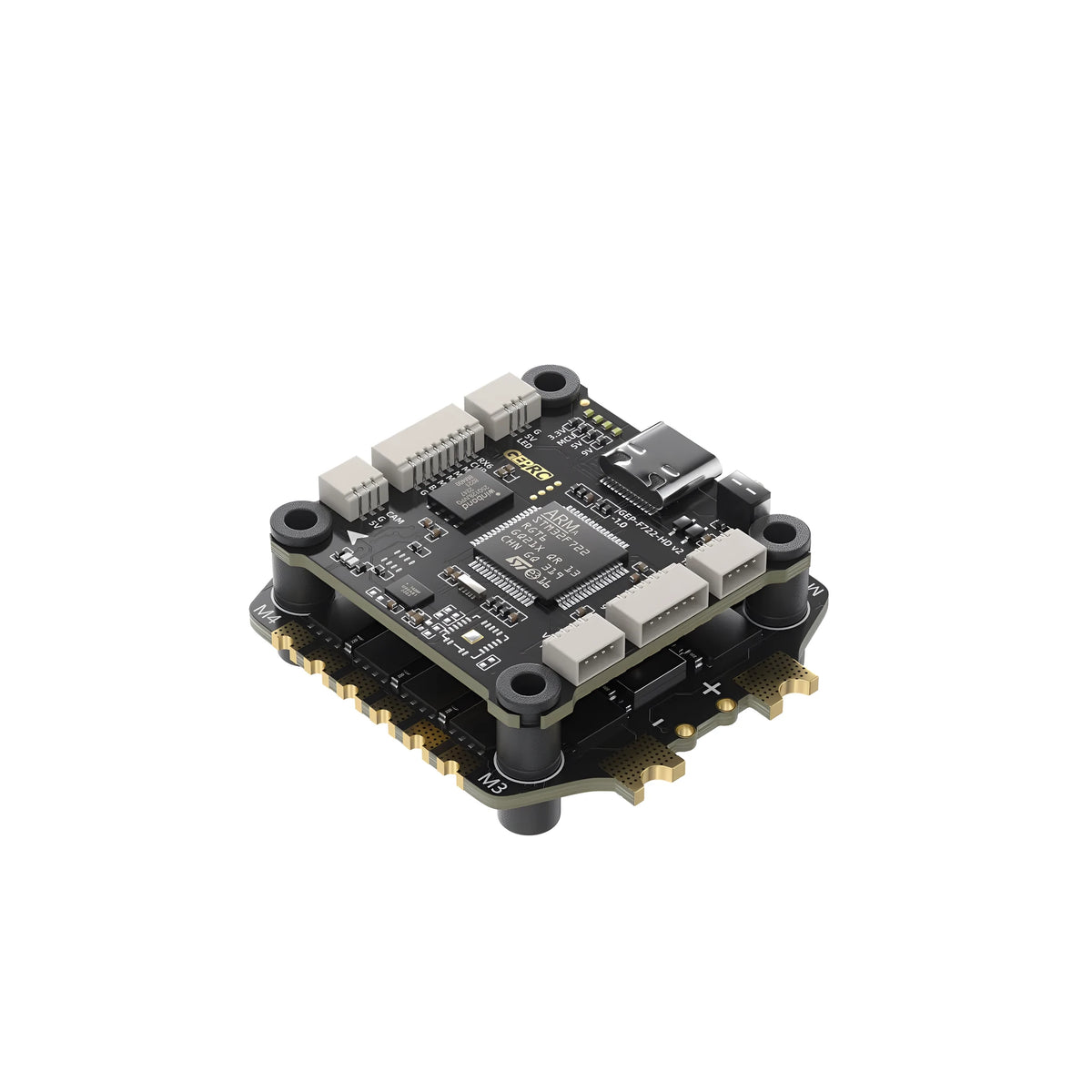 TAKER F722 BLS 60A V2 flying tower stack with flight control board, electric control board, XT60 power cord and M3 screws