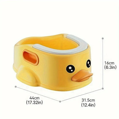 Blue PVC duck-shaped bathtub for washing a small dog or cat outdoors.