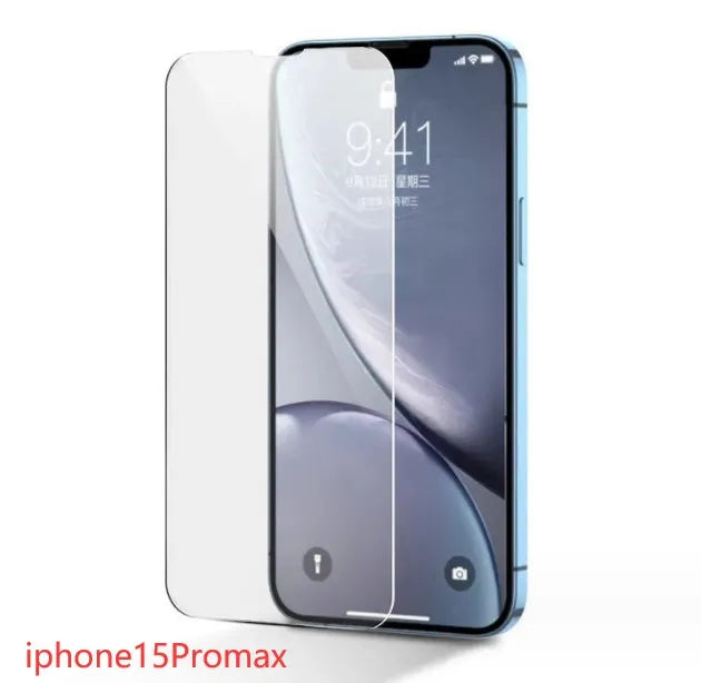 Tempered glass screen protector with 9H hardness and oleophobic coating for iPhone and Samsung phones