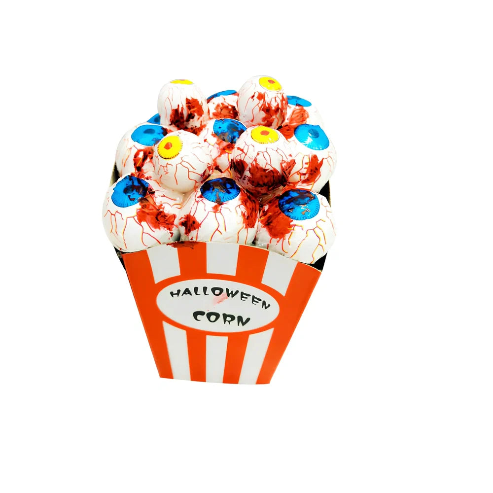 Foam Halloween skull hanging decor in purple with lace, 40 cm height for stage props