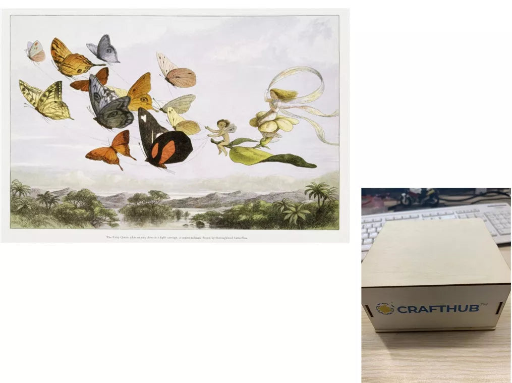 Animal Puzzle Craft Hub A3 Size Wooden Box for puzzle storage and organization