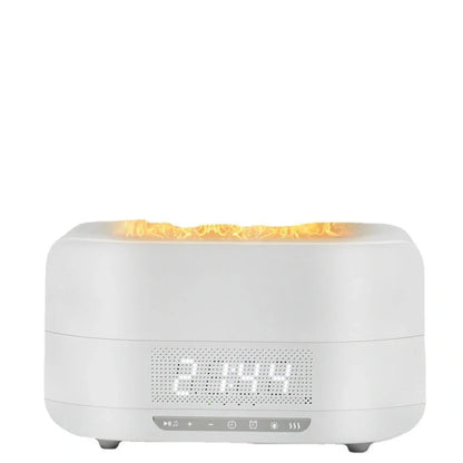 Square white Firelight Speaker & Humidifier measuring 229x110x127mm with 4-6 litre water tank