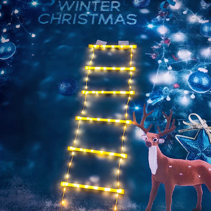 LED ladder light Christmas decoration with 3-metre display in warm light or colourful options