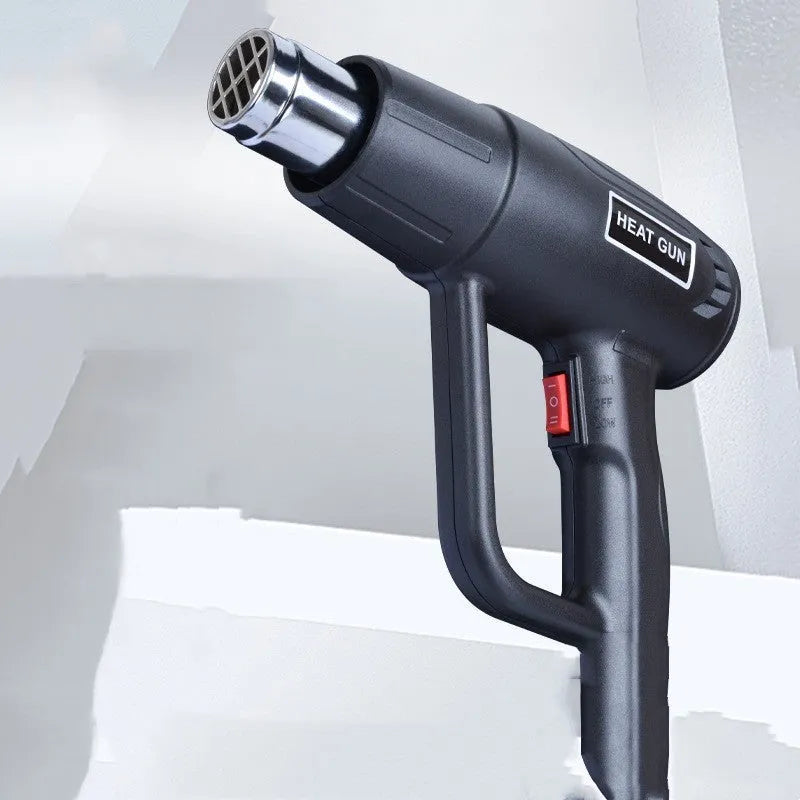 2000W industrial hot air tool with grid air outlet, anti-slip thermal insulation shell, and two-gear temperature control switch