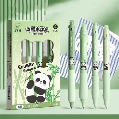 Cartoon-themed erasable gel pen with 0.5mm tip and press-action button.
