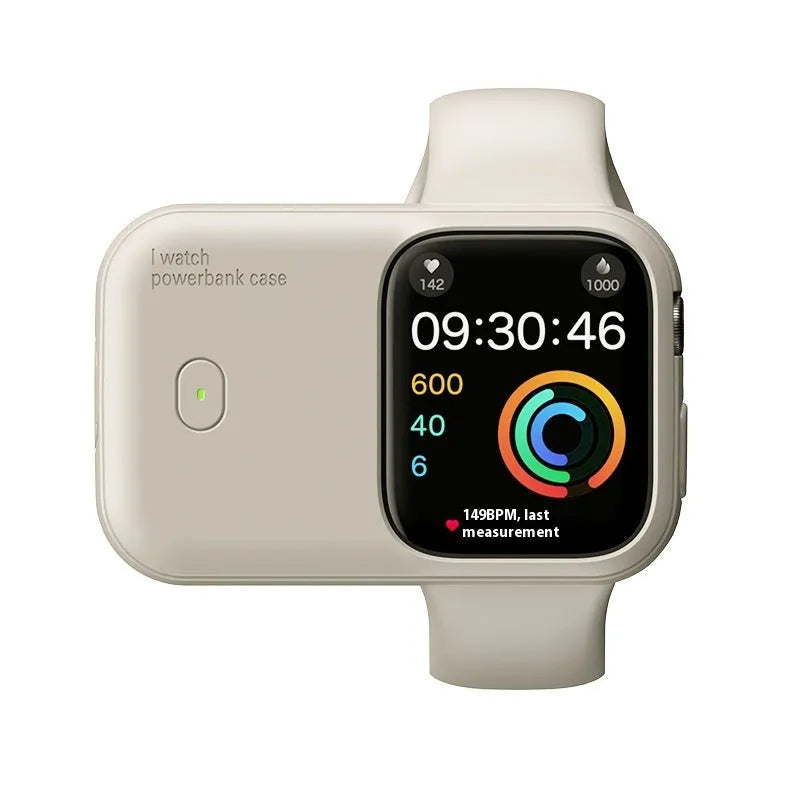 Apple Watch portable wireless charging case power bank with silicone protective sleeve