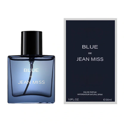 Men's woody citrus perfume bottle in black or blue, 100ml with spray, featuring sandalwood and cedar notes for lasting fragrance